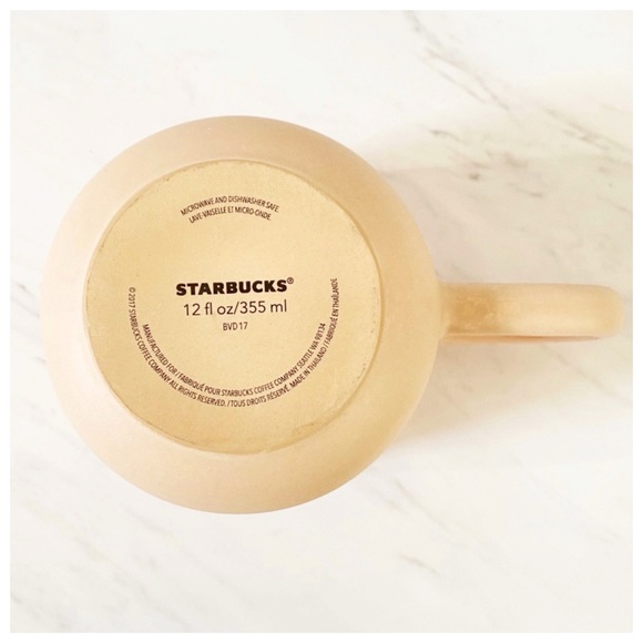 Starbucks 2017 Stoneware Two-Tone Mug Pink/Orange - Picture 6 of 6